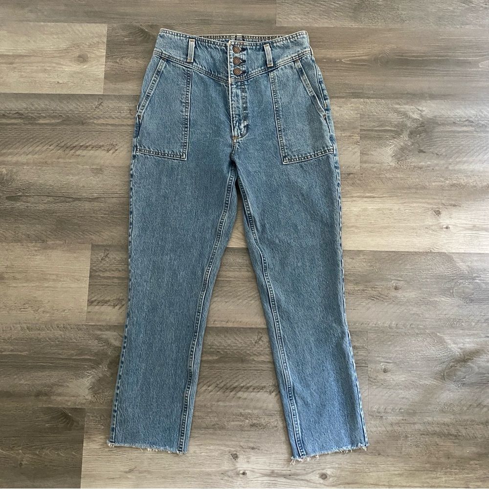 Abercrombie & Fitch High Rise Mom Jean 27 Waist 4 - Picture 5 of 10